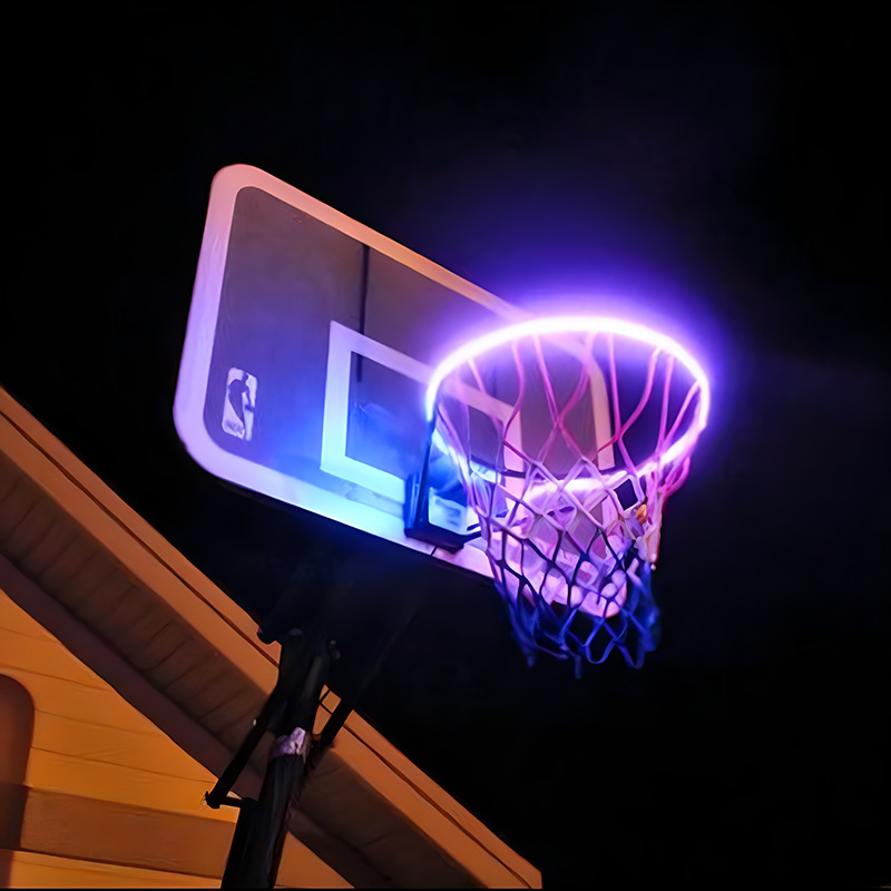 LED篮球框灯篮筐灯感应太阳能变色夜光篮框灯进球灯条灯带