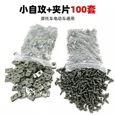 Parts, Motorcycle Plastic Parts, Self-Tapping — Other Electric Vehicle Accessories - small-self-tapping-screws-clips-100-sets