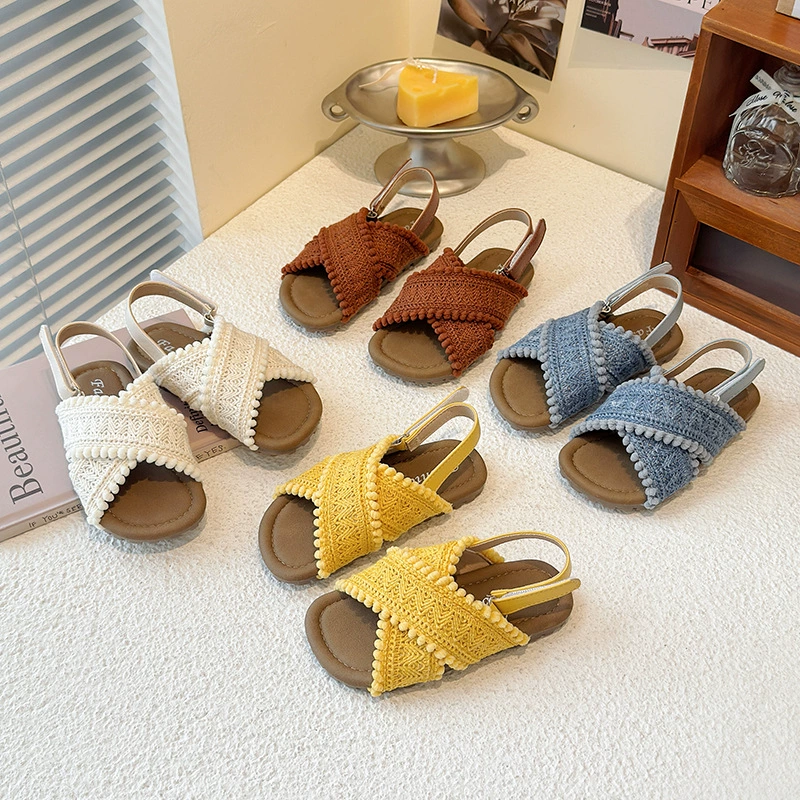 Плоские сандалии женский 2025 новый летний ретро национальный фея вечерний ветер богемный пляж носить тапочки