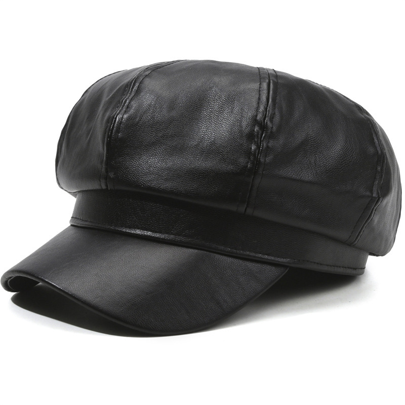 Leather octagonal black