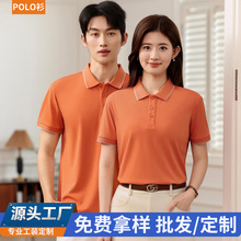 夏季短袖polo衫工作服商务接待团建聚短袖女t恤上衣男女短袖衫