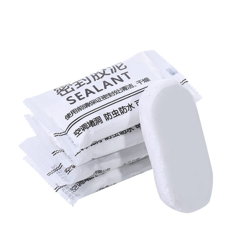 Placa sellada, blanco puro, taponamiento de fugas, agua, sellado impermeable, pegamento real, aire acondicionado doméstico, orificio de pared, goma, sellado, lodo