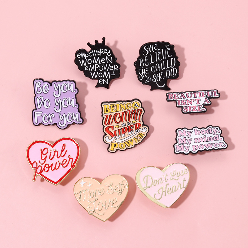 Modern Style Pin Letter Alloy Plating Unisex Brooches display picture 2