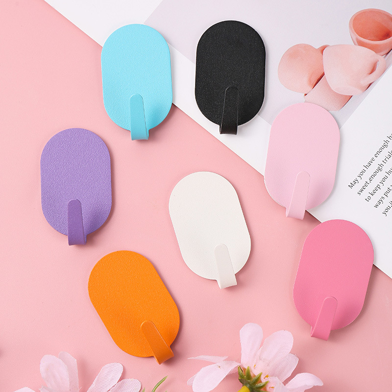 Home Kitchen No-Drill Metal Hooks, Bathroom Wall Traceless Strong Adhesive Hooks, Bedroom Door Back Coat and Hat Storage Hooks