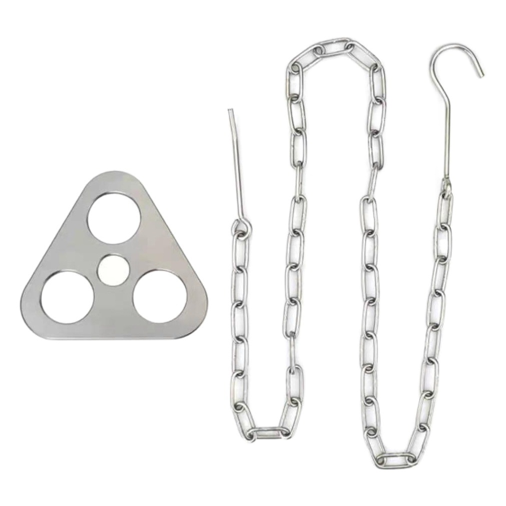 Al Aire Libre fogata colgando olla picnic fuego soporte de acero inoxidable percha portátil fácil almacenamiento trípode