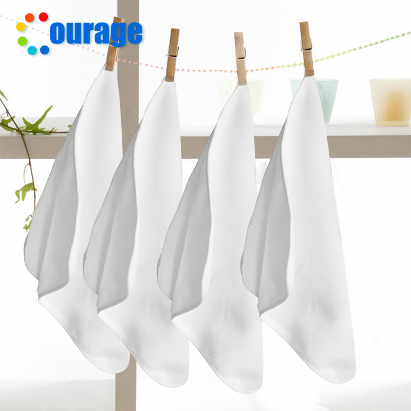 Fiber White small towel soft absorbent kindergarten children hand towel thermal sublimation gift towel Fiber White small towel soft absorbent kindergarten children hand towel thermal sublimation gift towel