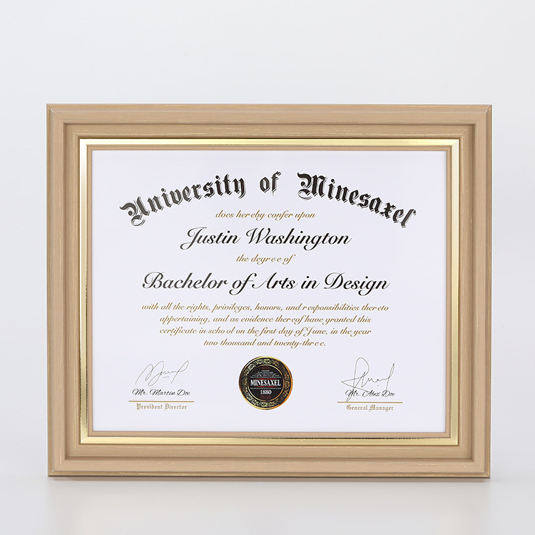 Cross-border minimalist A4/A3 graduation certificate frame, diploma degree photo frame, wall-mounted or tabletop display, custom logo wholesale Cross-border minimalist A4/A3 graduation certificate frame, diploma degree photo frame, wall-mounted or tabletop display, custom logo wholesale