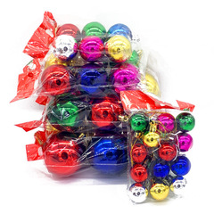 Direct selling Christmas ball decoration 3/4/5/6/7/8cm electroplated ball bright ball plastic Christmas ball opp bag
