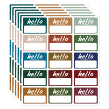 热销跨境彩虹英文姓名贴纸防水可手写标签贴学生文具记号分类贴纸