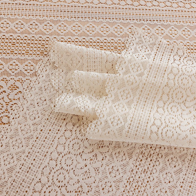 2025 mantel de encaje pastoral francés, mesa de centro decorativa a prueba de polvo, mantel decorativo, mantel rectangular para el hogar al por mayor