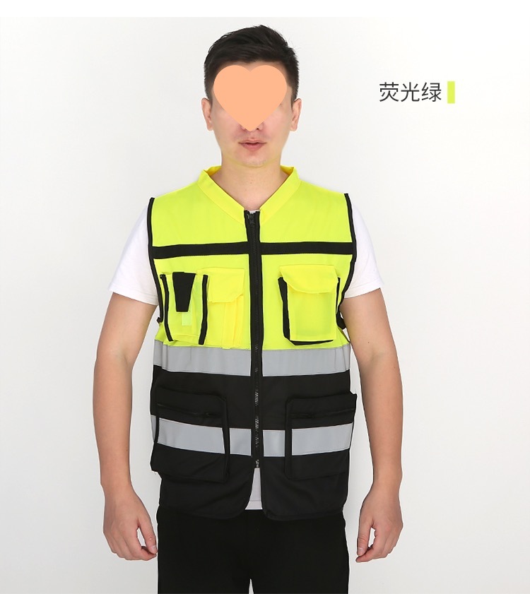 Trajes reflectantes chaleco de seguridad de construcción chaleco de transporte vial saneamiento fluorescente transpiración nocturna impresión personalizada