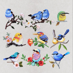 鳥中國風刺繡布貼花衣服裝飾DIY補丁貼漢服旗袍輔料包包配飾批發