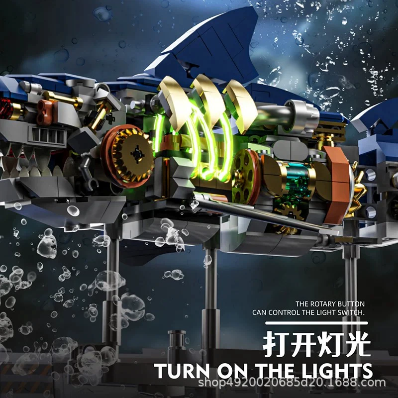 Lego, (Cross-border trading), mechanical shark, constructor, dinosaur, toy, praying mantis