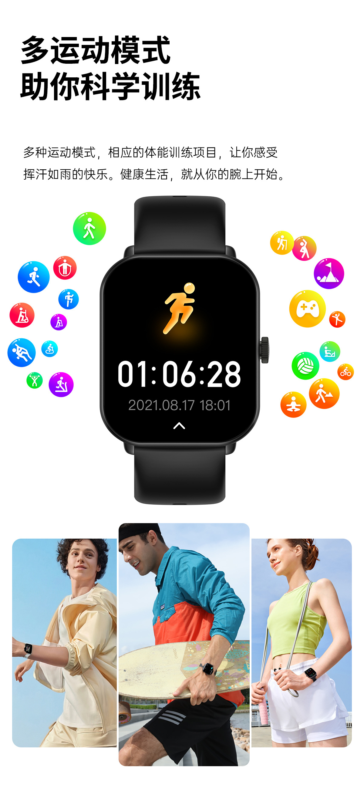 Free fully automatic non-invasive blood glucose watch for measuring blood pressure, blood oxygen and heart rate, smart bracelet, needle-free blood glucose meter undefined