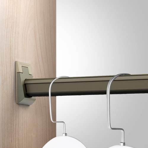 Kashuo Wardrobe Thickened Clothes Rod Aluminum Alloy Cabinet Underwear Pipe Furniture Hardware Cross Bar Aluminum Clothes Rod Wholesale