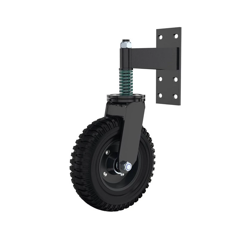 8inch С пружинной амортизацией, несущая нагрузка 600 фунтов, износостойкий поворотный ролик для ворот забора, подходящий для различных типов местности.