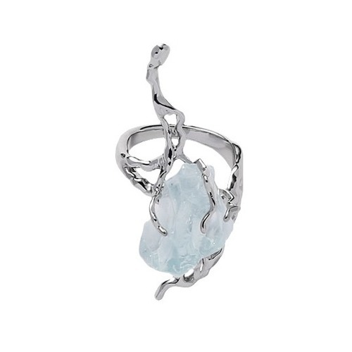 Original Blue Glacier Ring, Non-Fading, Niche Ins National Trend Cool Style, High-End Sweet Cool Index Ring Set