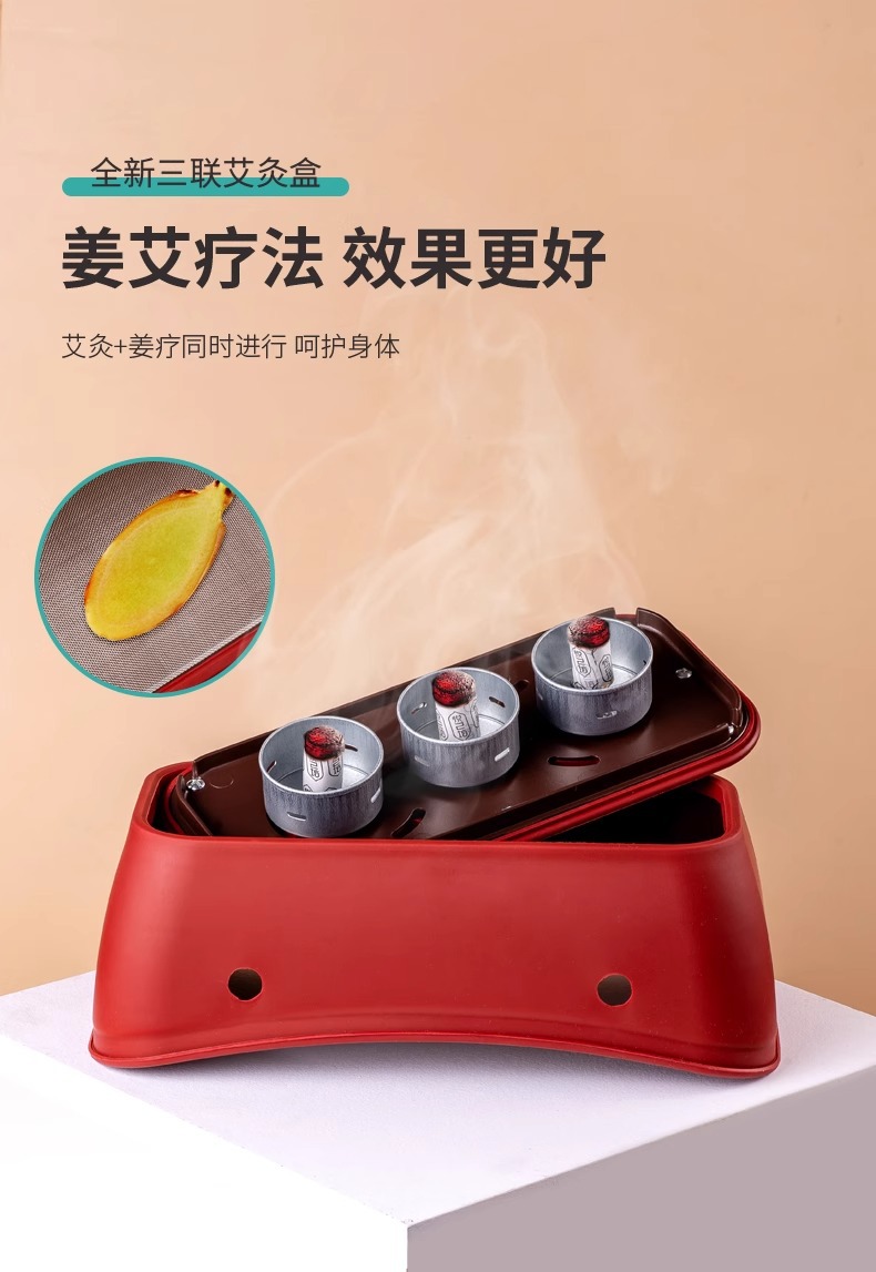 Moxibustion Box with 60 Moxa Sticks Portable Warming Device for Hip Abdomen and Full Body Home Use specifications