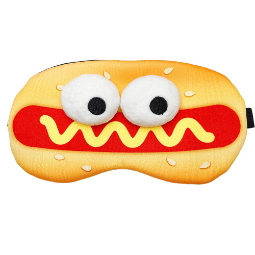 Sam jewelry genuine funny burger print sleeping eye mask for students and children lunch break special eye mask funny