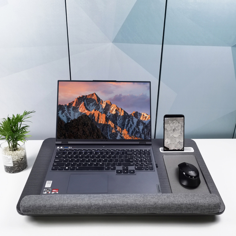 Factory Direct Sales Laptop Lap Desk with Foldable Legs, Suitable for Standing Work, with Phone Slot and Stand, Portable