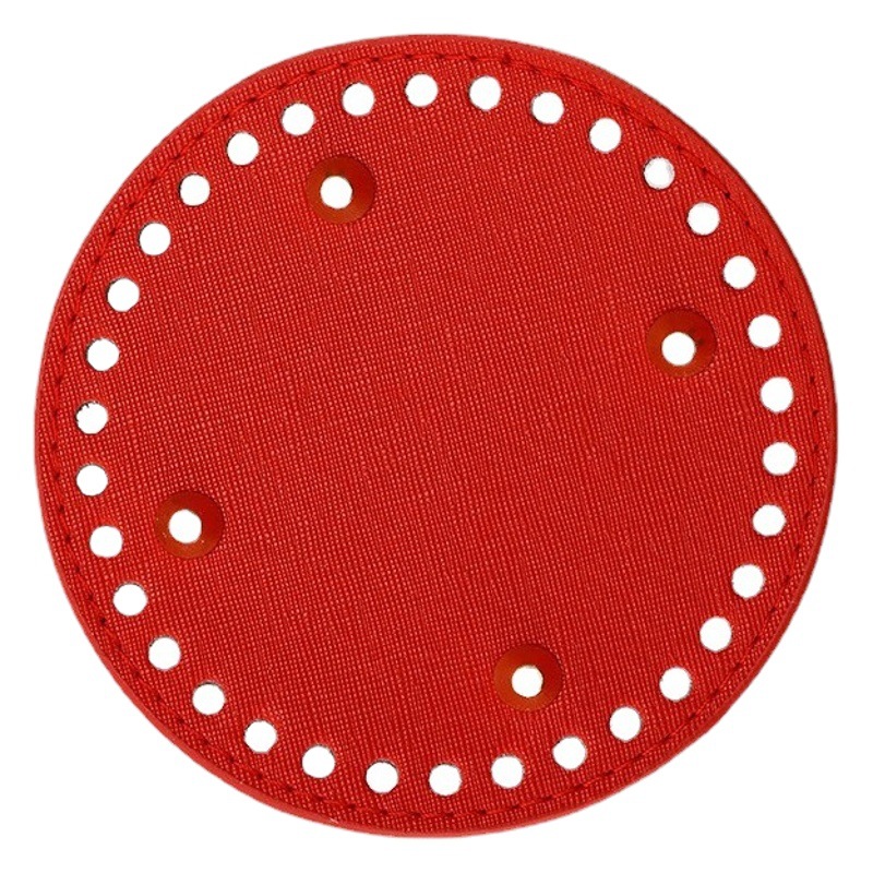 Bag bottom wholesale diy Hyuna woven bag base 12cm round PU leather bottom plate homemade handmade bag accessories