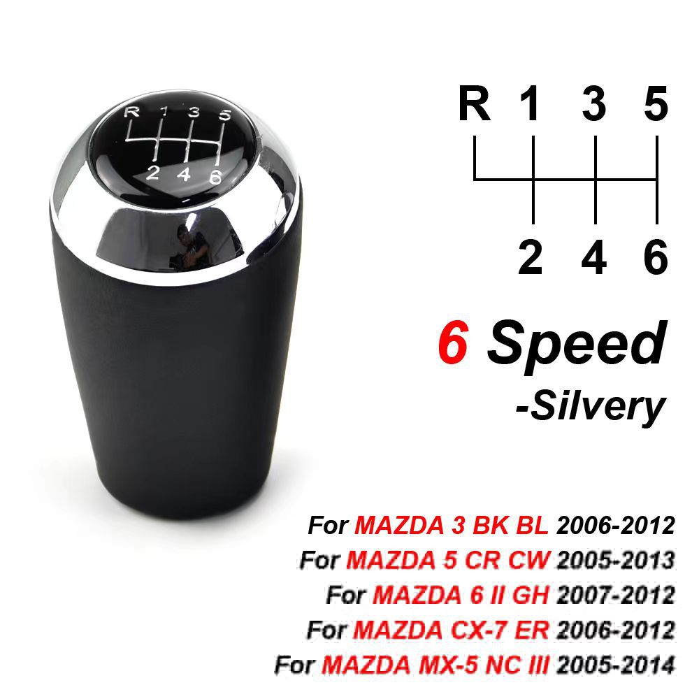 Adecuado para Mazda 3 CX-7 MX-5 cuero cambio balonmano palanca de cambio balonmano 5/6 cabeza del cambio de engranaje image 4