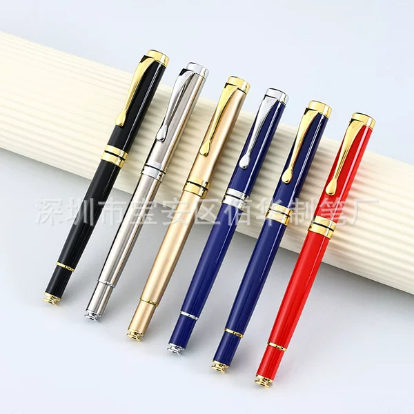 Signature Pen Simple Office Ball Pen Advertising Gift Pen Business Metal Signature Pen Ink Pen Set LOGO