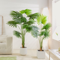 Tropical large simulated green plant California palmetto floor-standing potted plant living room decoration ornaments palmetto palm fake tree plant bonsai