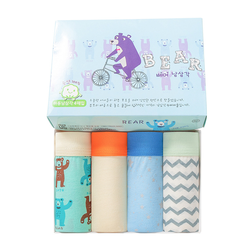 新款男童盒装短裤儿童卡通内裤中小大童幼儿学生宝宝内裤一件代发