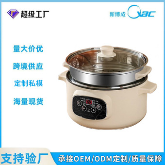 一体电煮锅家用大容量多层煮饭煲汤大瓦数智能预约电火锅早餐机
