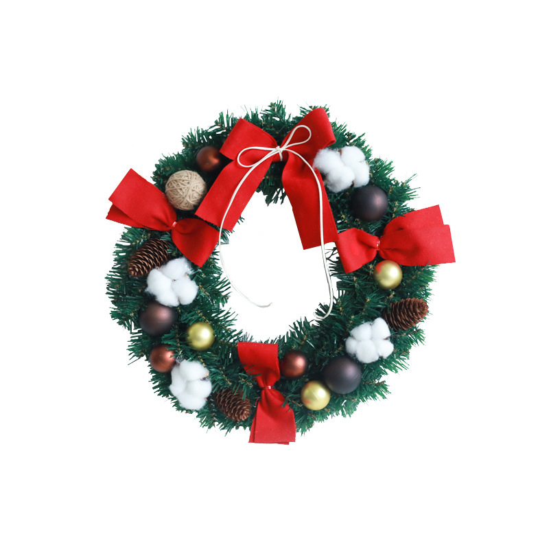 Seda verde nuevo guirnalda de Navidad eucalipto flocado Garland 40CM decoración de la puerta decoraciones transfronterizas