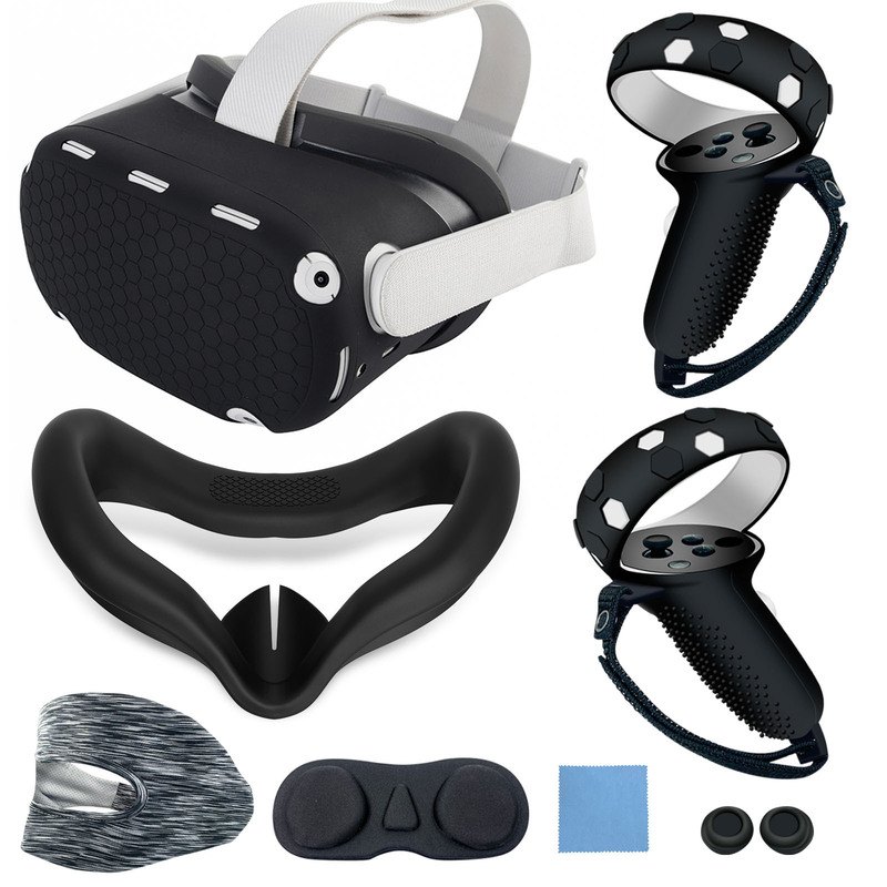For Meta/Oculus quest2 silicone host protective cover non-slip anti-drop 7-piece set VR accessories