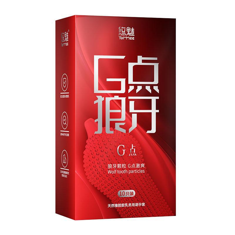 (59) g-spot wolf tooth ultra-thin condoms [10-pack]