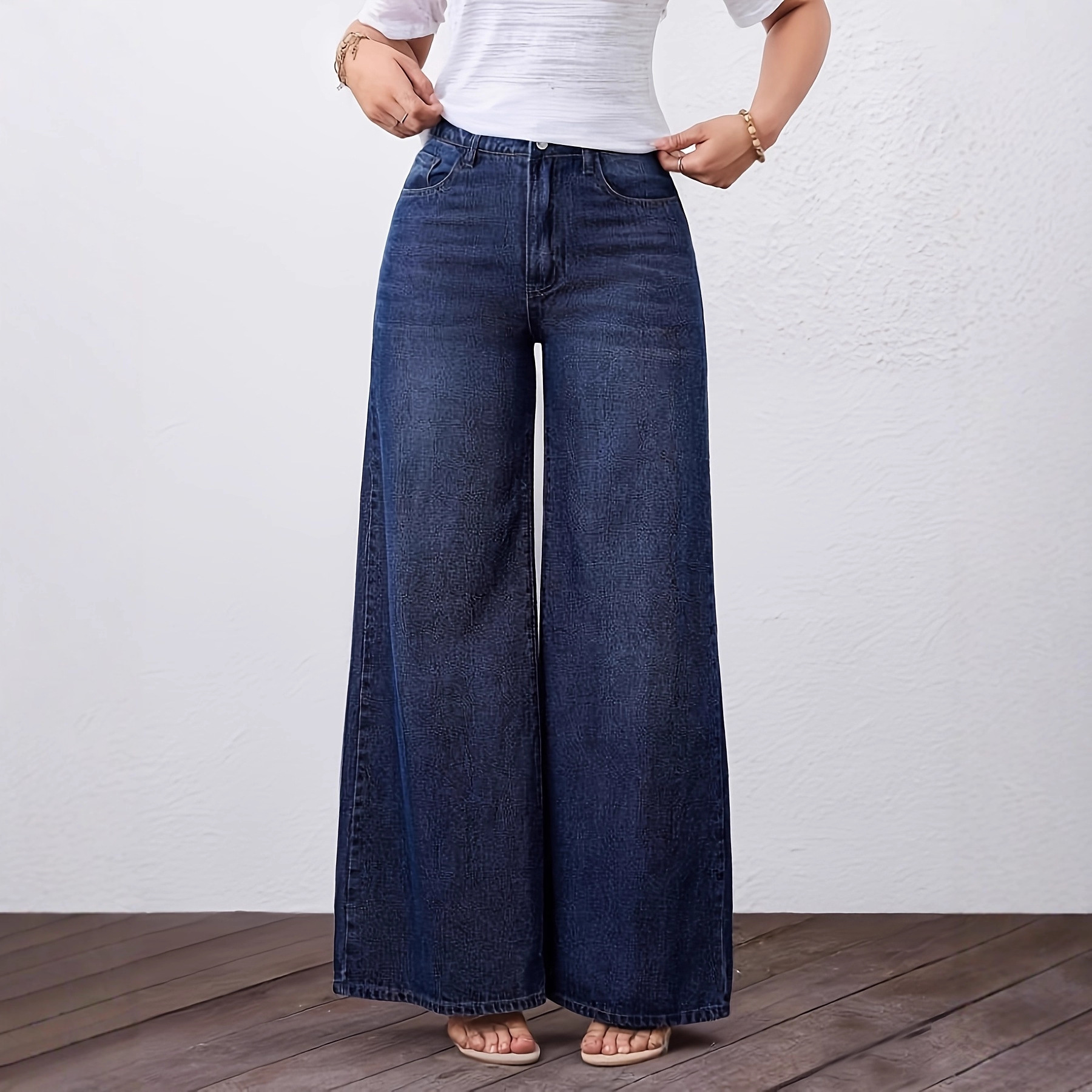 Grensoverschrijdende damesjeans met wijde pijpen, nieuwe hoge taille, losse pasvorm, gewassen Europese en Amerikaanse mode, 2026_voghion.com
