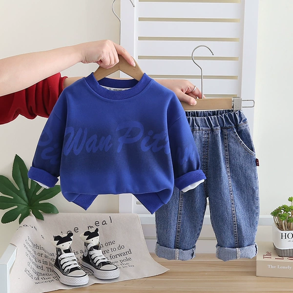 PE-WANPI sweatshirt suit blue