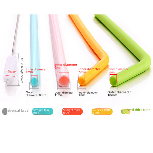 Flexible Silicone Straw, High-Temperature Resistant and Stylish Straw for Children and Students, Wholesale Drinking Straw for Juices and Beverages