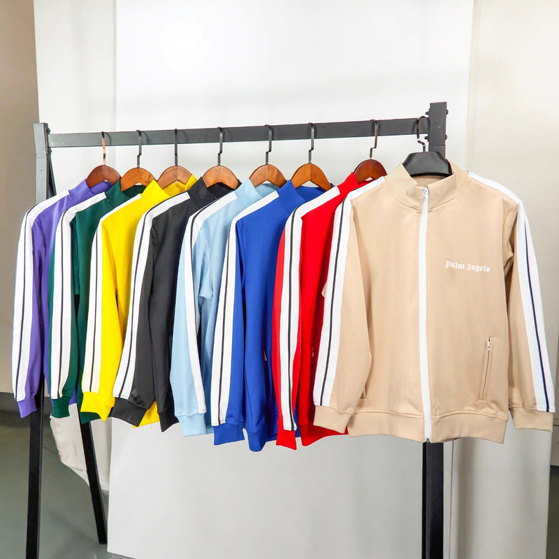 Correct Version Palm Angel Striped Webbing Solid Color Casual Sports Jacket Cross-Border Foreign Trade Trendy Loose Fit