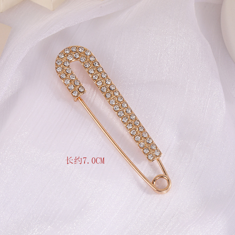 86#别针金色水钻