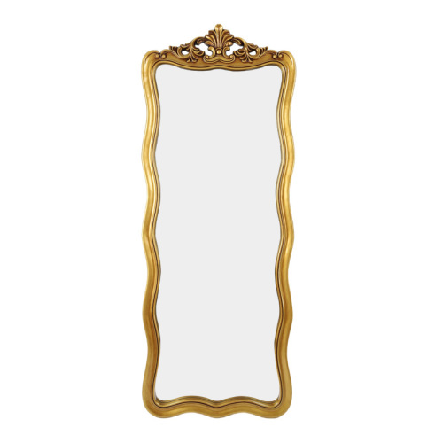 Full-Length Mirror French European Retro Clothing Store Wave Dressing Mirror Floor Standing Home Wall-Hanging Try-On Mirror