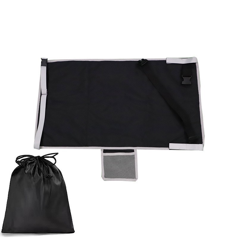 검은색 조임끈 주머니