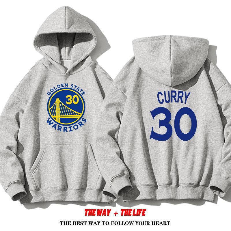 Long-Term Supply of New Spring and Autumn Golden State Warriors No. 30 Curry American-Style Basketball Hooded Sweatshirt for Men