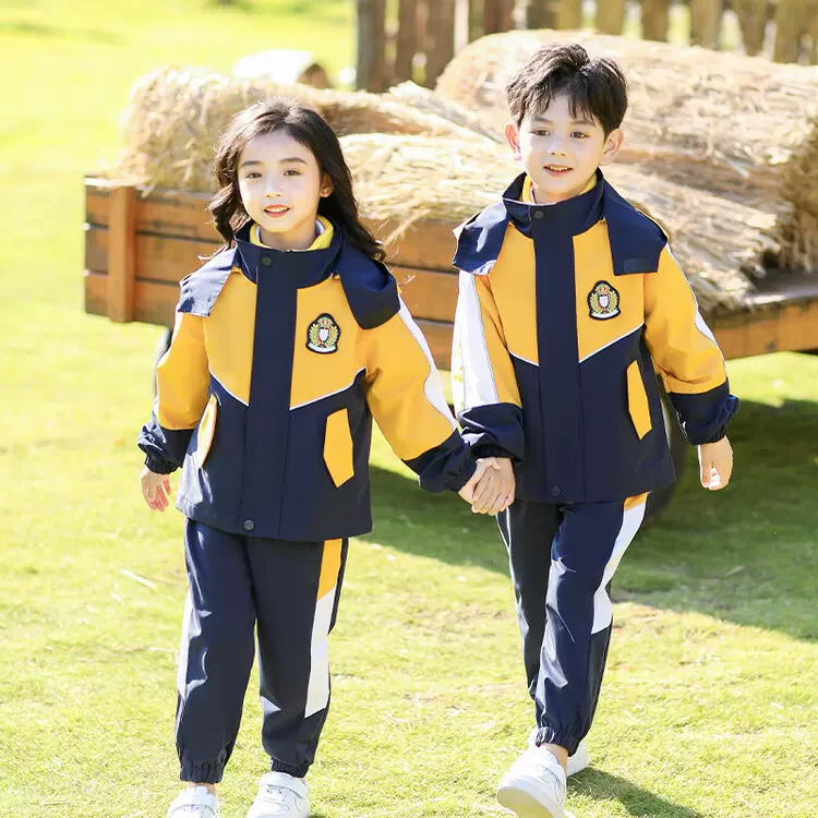 校服套装小学生秋冬装冲锋衣三件套儿童学院风加厚班服幼儿园园服