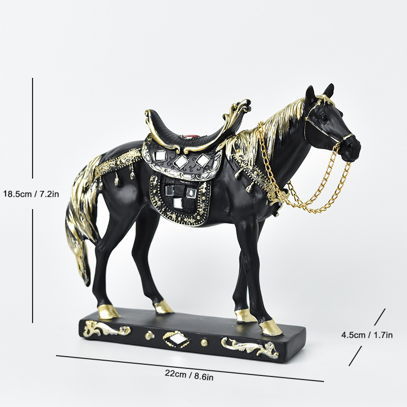 人気の馬の像、軽くて豪華な家の装飾品、リビングルームのエントランスホールのテレビキャビネットの装飾、幸運の馬年工芸品
