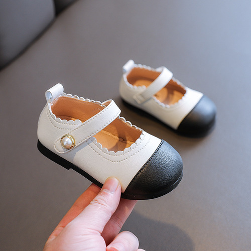 Baby Learning Shoes Soft Sole Princess Shoes for Girls and Toddlers, Size 15-30, Fall Single Shoes for Girls, Soft Leather Shoes