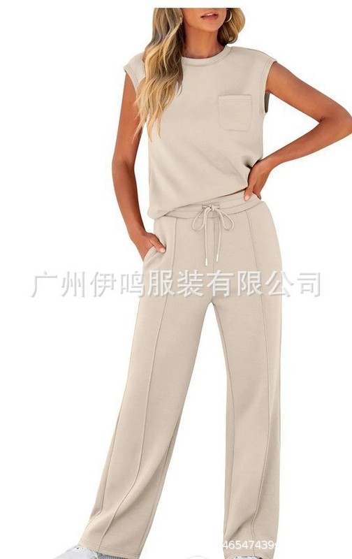 2025夏季新款欧美休闲运动风时尚短袖休闲套装时尚款时尚短袖女装|undefined