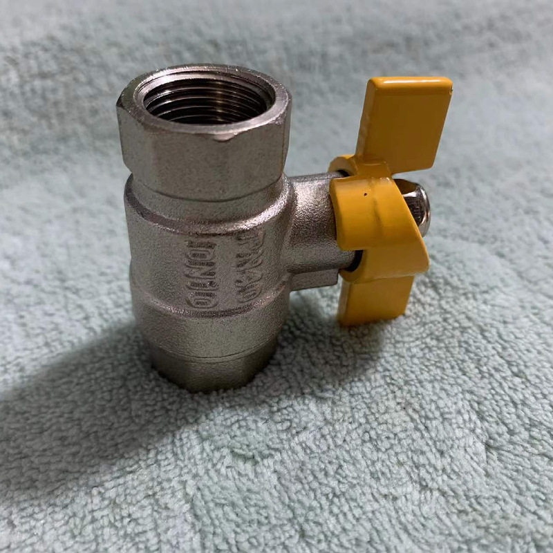 志大ZHIDA模温机高温球阀 300度导热油双内丝蝶柄黄铜镀镍球阀