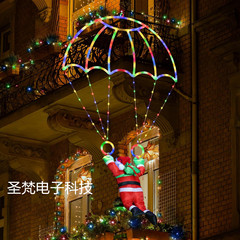 クリスマスライトLEDパラシュートライトとサンタクロース屋外防水ライトクリエイティブサンタクローススカイダイビングライト