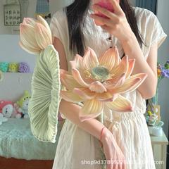 教師の日の中秋節の巨大な巨大なハスの花の国風の客間の置物のツイストスティックdiyの手作りの花束の材料は包みます。