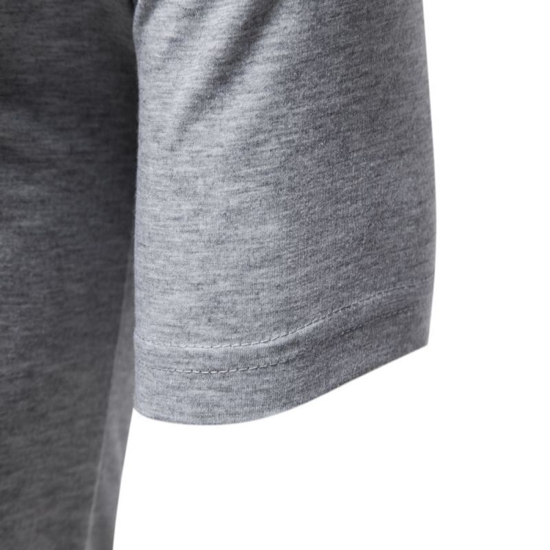 Muscle slimming summer new casual fashion top patchwork collar letter Y design short sleeved T-shirt for men_voghion.com