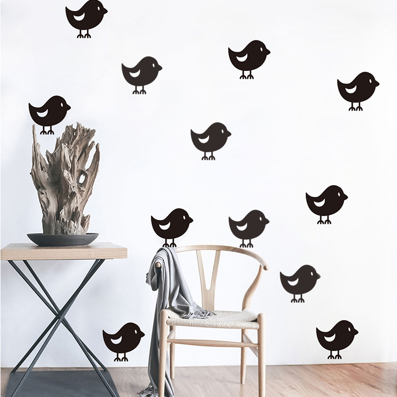 Simple Black Bird Wall Stickers Wholesale display picture 5